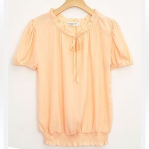 Jon & Anna Cap Sleeve Smock Hem Blouse